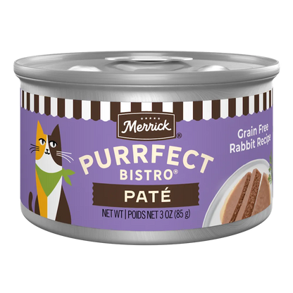 Merrick Purrfect Bistro Grain Free Adult Rabbit Pate Cat Food