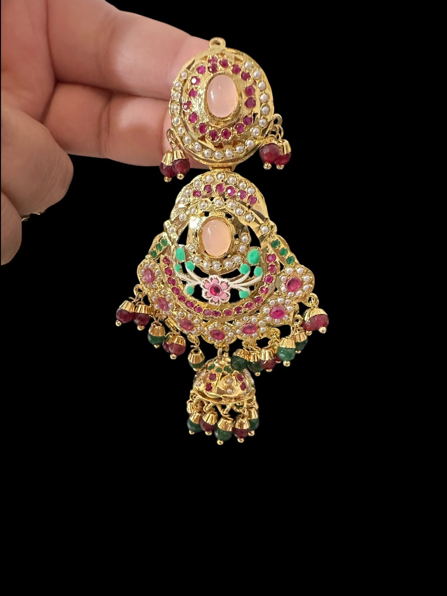 DLN126 Arshi jadau meena long Rani haar - Multicolor ( SHIPS IN 4 WEEKS )