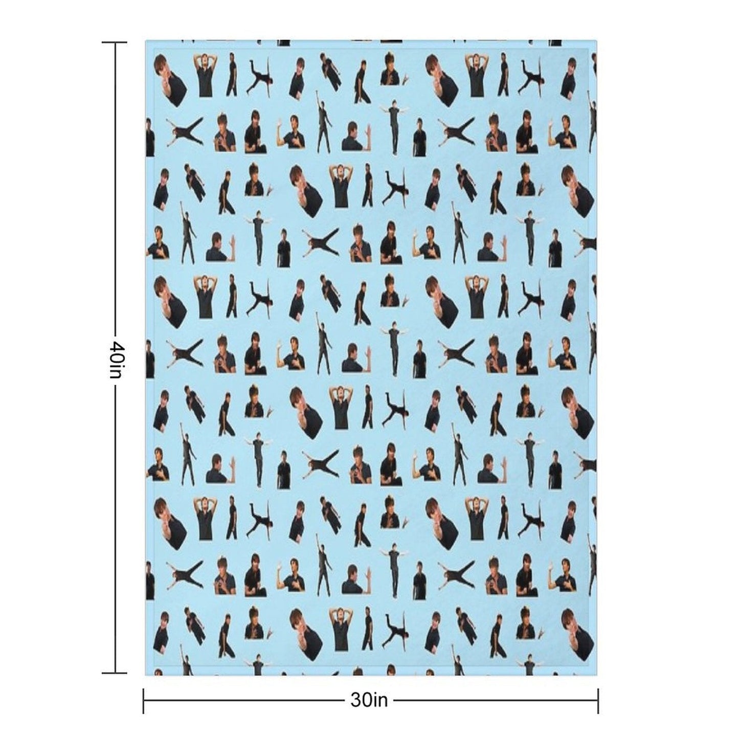 Zac Efron Troy Bolton Bet On It High School Musical Collage Stickers Throw Blanket