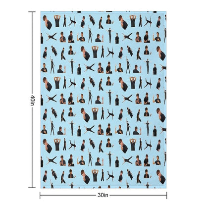 Zac Efron Troy Bolton Bet On It High School Musical Collage Stickers Throw Blanket