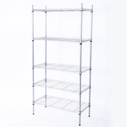 5-Tier Storage Rack with Safety Lip (29" × 13.4" × 59")