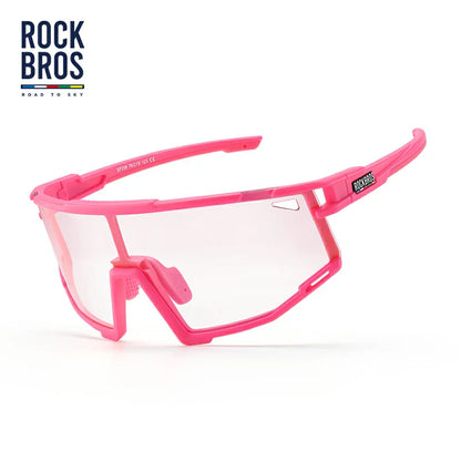 ROCKBROS HD Polarized Photochromic Cycling Glasses TR90 Frame-Road to Sky