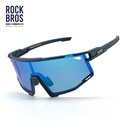 ROCKBROS HD Polarized Photochromic Cycling Glasses TR90 Frame-Road to Sky