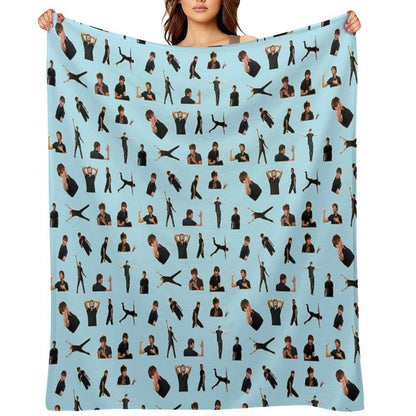 Zac Efron Troy Bolton Bet On It High School Musical Collage Stickers Throw Blanket