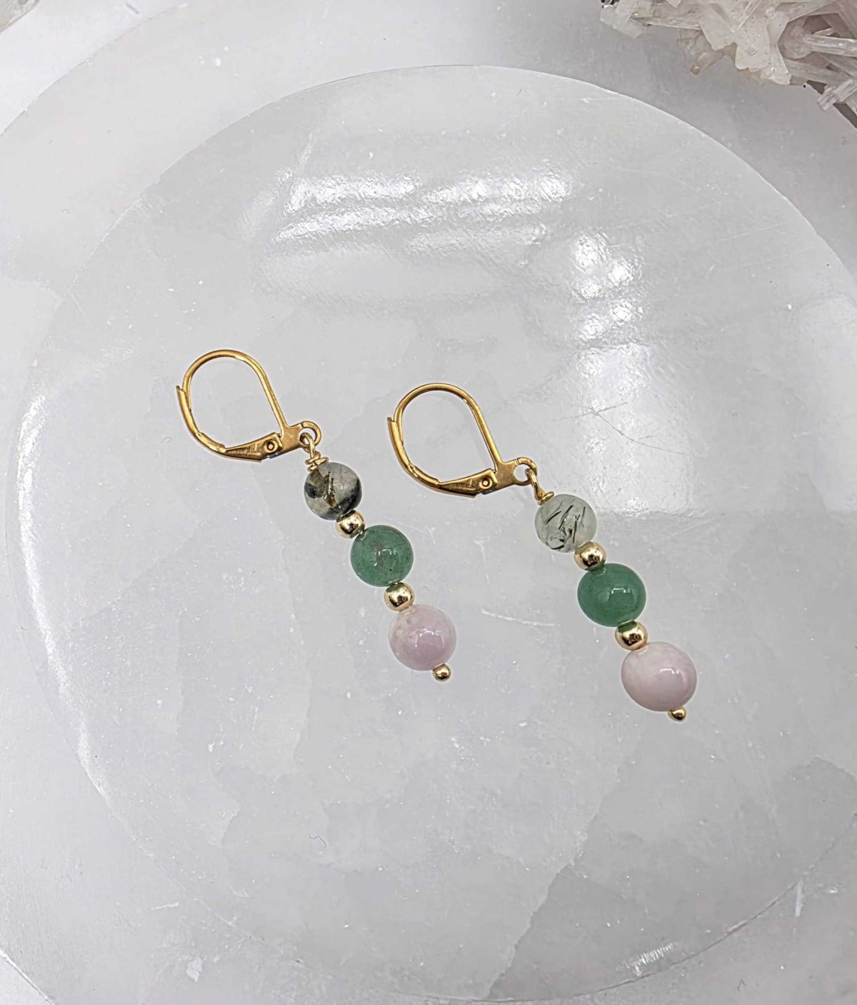 LEAD WITH LOVE - Kunzite, Green Aventurine, Prehnite Jewelry Set