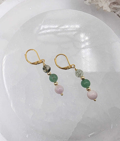 LEAD WITH LOVE - Kunzite, Green Aventurine, Prehnite Jewelry Set