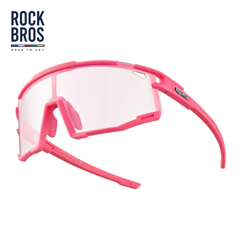 ROCKBROS HD Polarized Photochromic Cycling Glasses TR90 Frame-Road to Sky