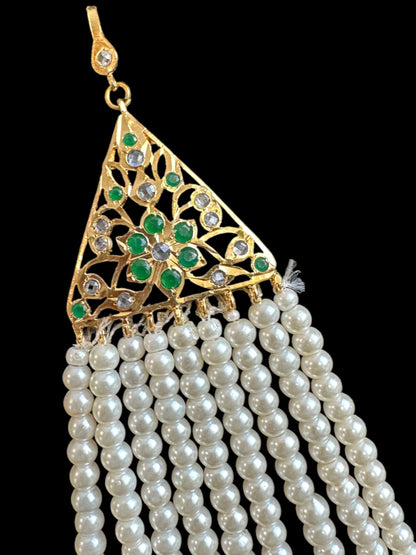 DJHR110 Diya jhoomar in green  ( READY TO SHIP )