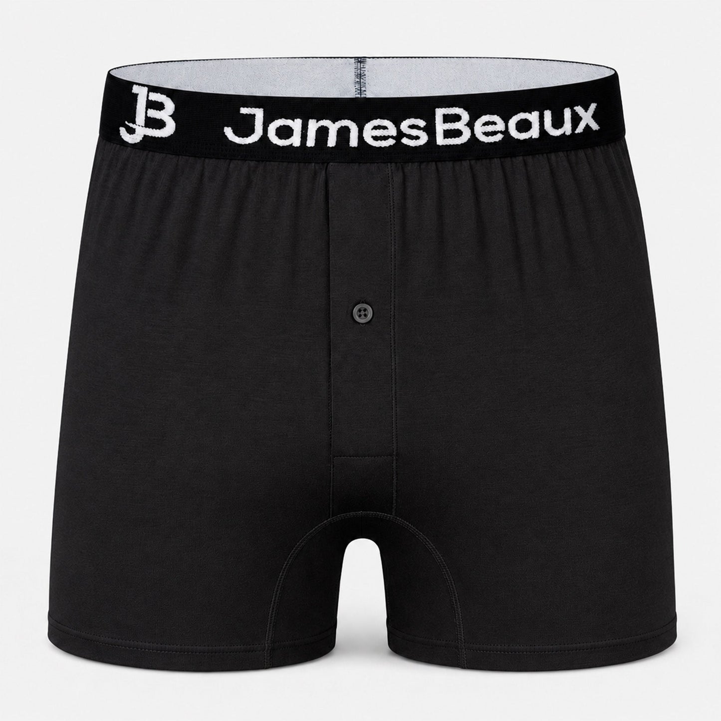 Men's Bamboo Boxer Shorts - Ultra-Soft & Breathable Underwear (Black)