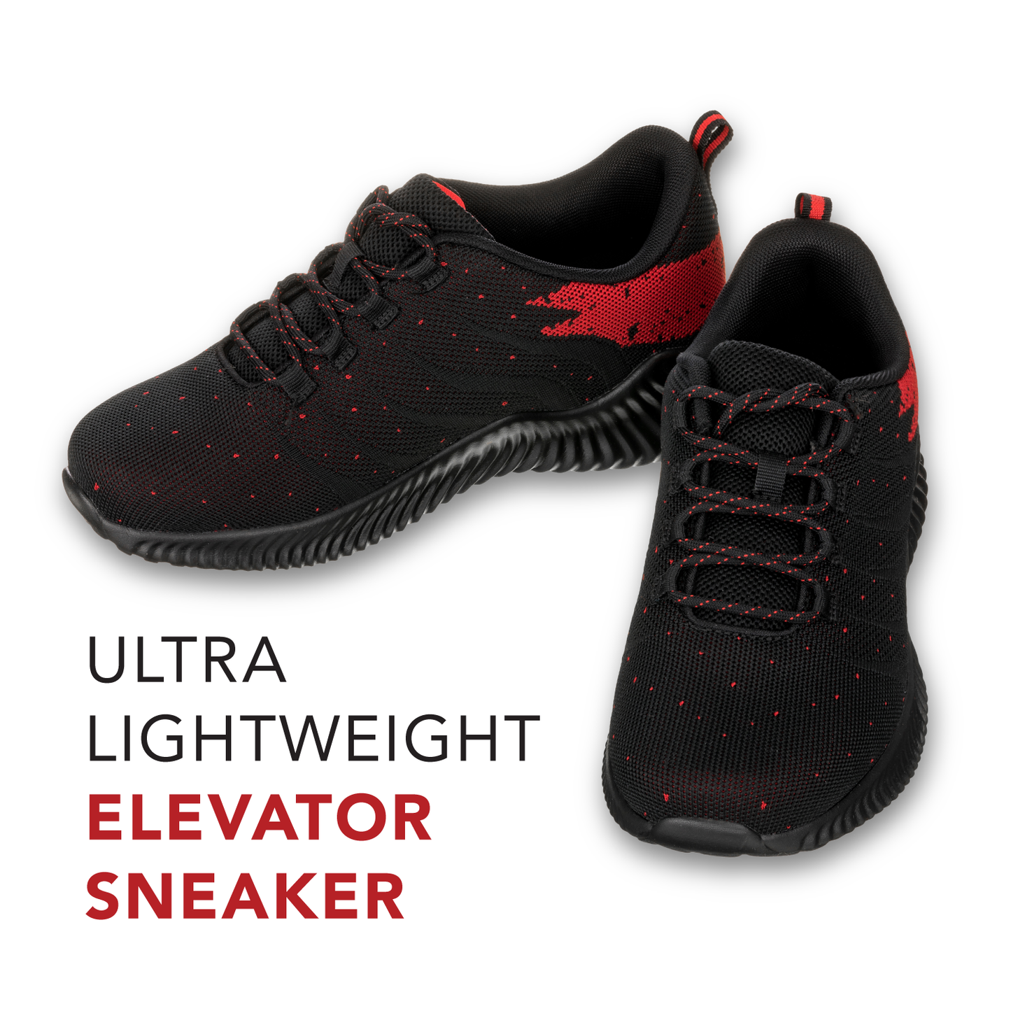 CALTO - Q215 - 2.8 Inches Taller (Black/Red) - Ultra Lightweight - Triathlete Store