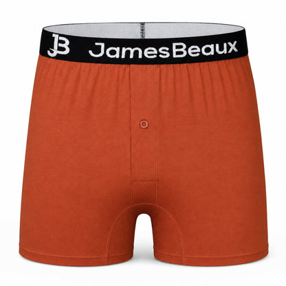 Men's Orange Bamboo Anti-Chafing & Breathable Boxer Shorts (3-Pack)