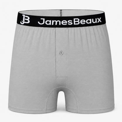 Men's Bamboo Boxer Shorts - Ultra-Soft & Breathable Underwear (Heather Gray)