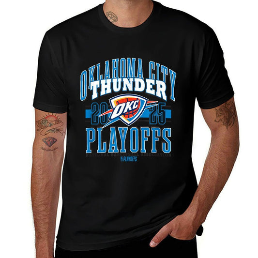 NBA Official Oklahoma City Thunder 2025 Playoffs Showtime  Moisture-wicking T-Shirt
