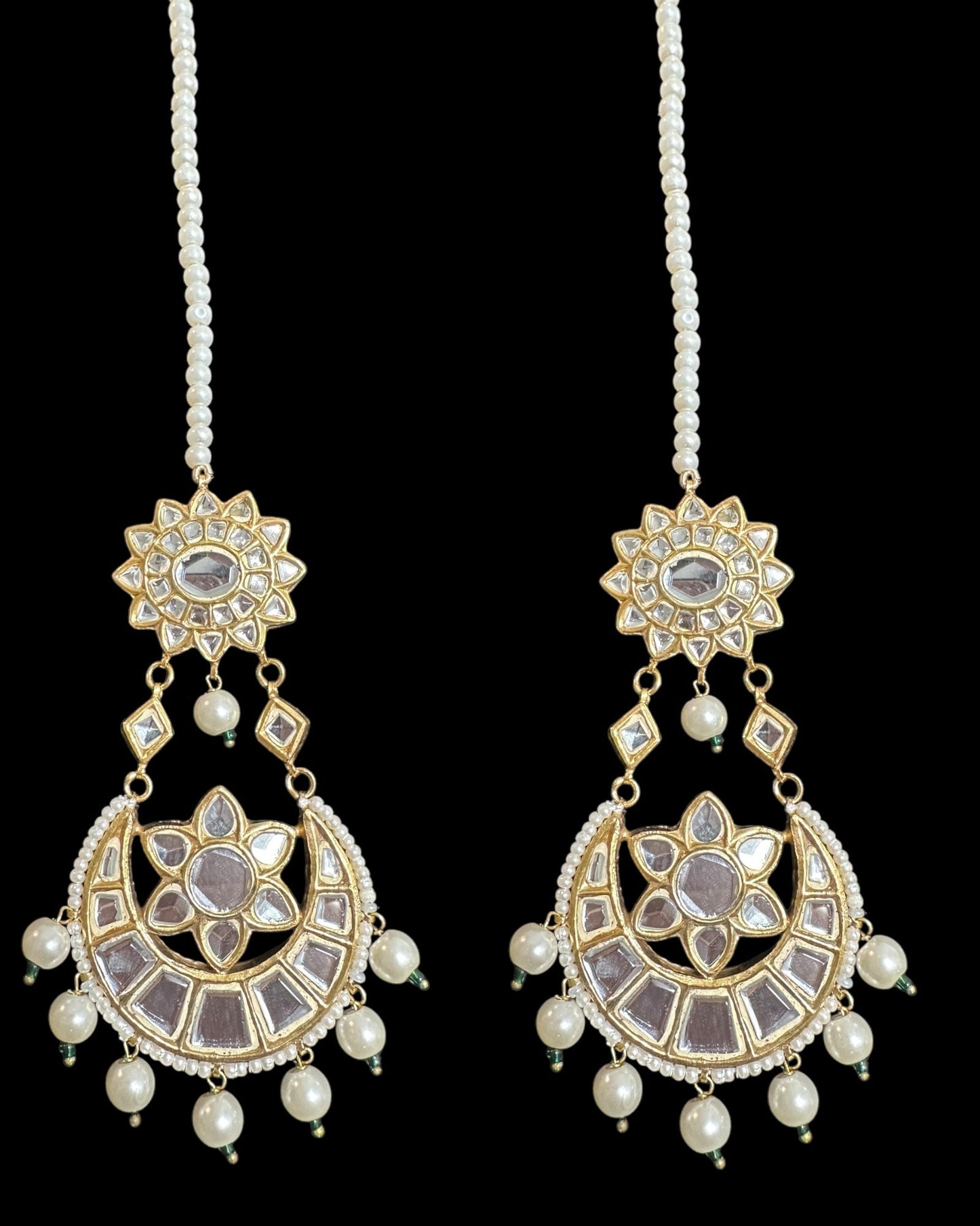 C546 Gold plated kundan Aad choker with earrings ( READY TO SHIP )