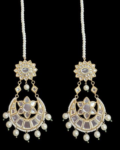 C546 Gold plated kundan Aad choker with earrings ( READY TO SHIP )