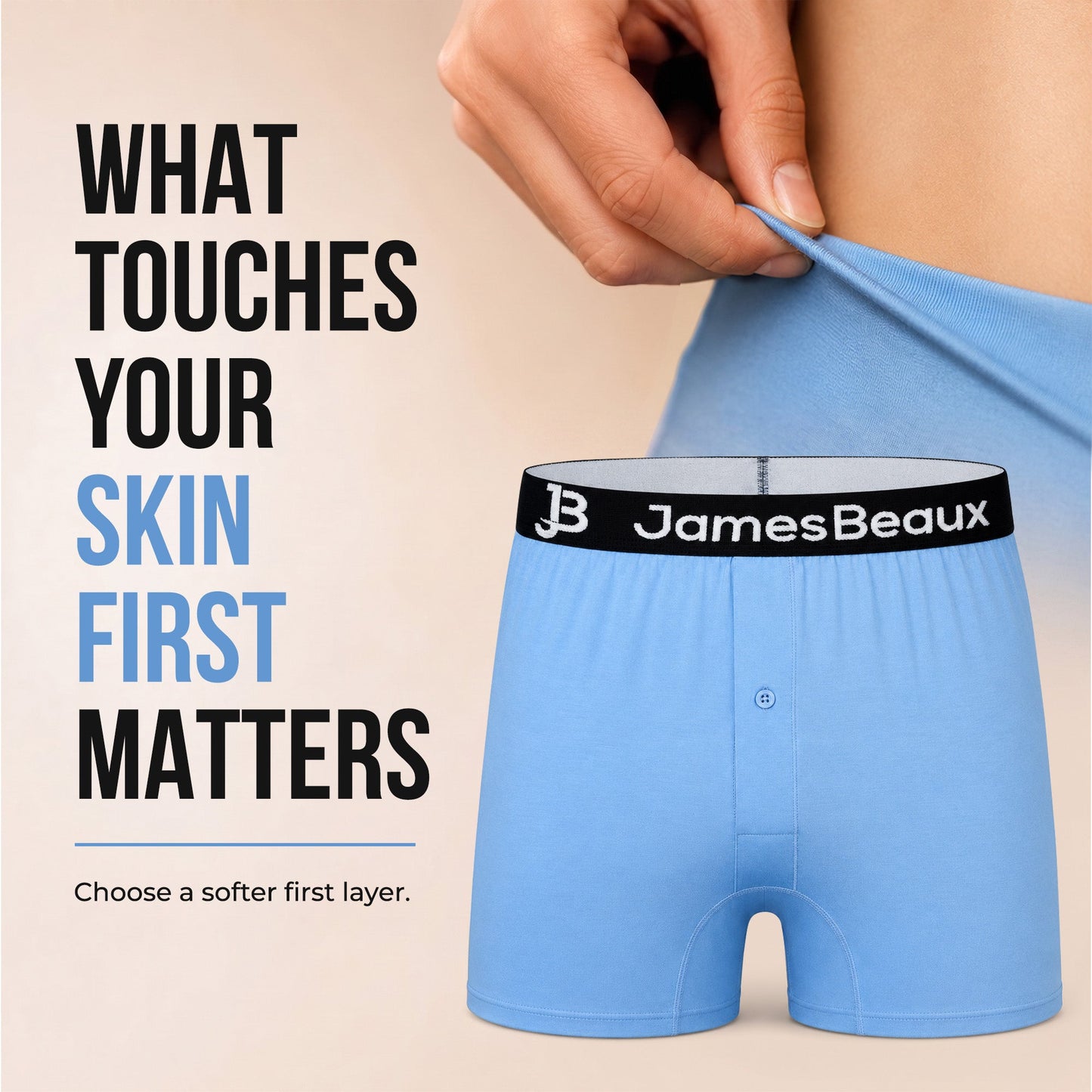 Men's Bamboo Anti-Chafing & Breathable Boxer Shorts (3-Pack) | Blue