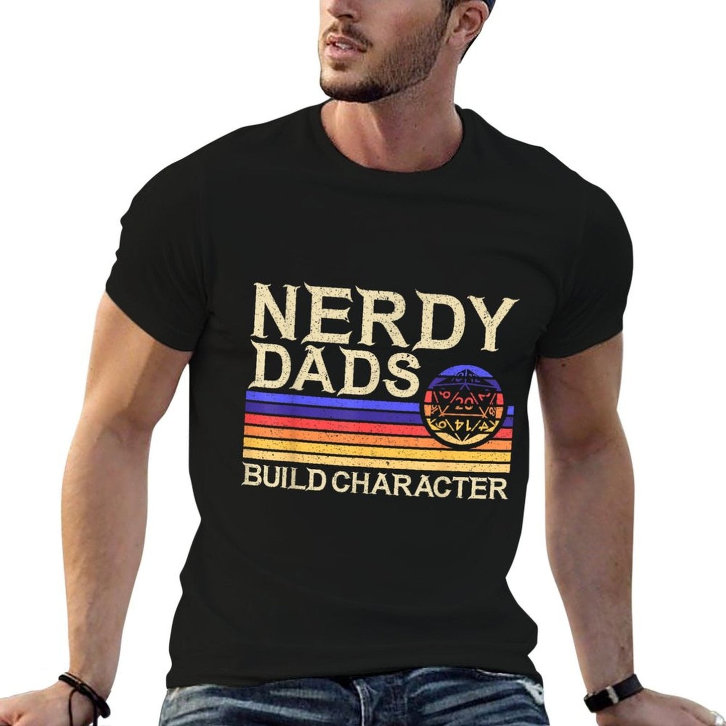 Nerdy Dad RPG Gaming D20 Tabletop Games Funny RPG Gamer T-Shirt