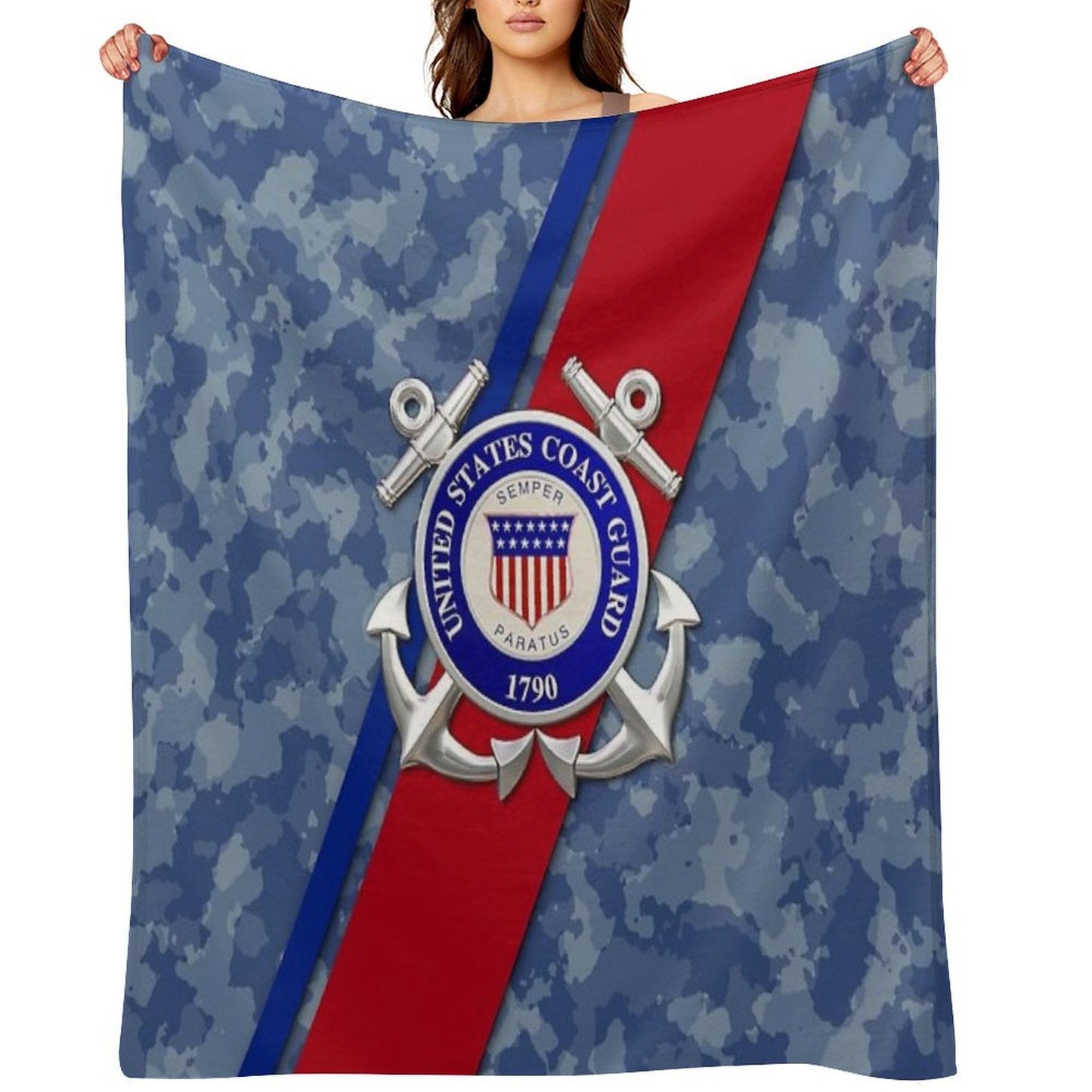 US Coast Guard Throw Blanket