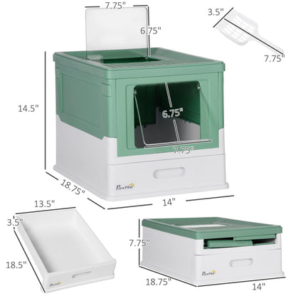 Fully Enclosed Cat Litter Box