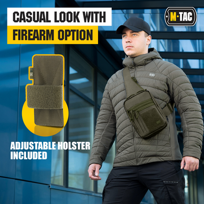 M-Tac Tactical Bag Shoulder Chest Pack with Sling & Loop Panel