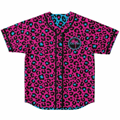 Pink and Blue Leopard Reversible Baseball Jersey