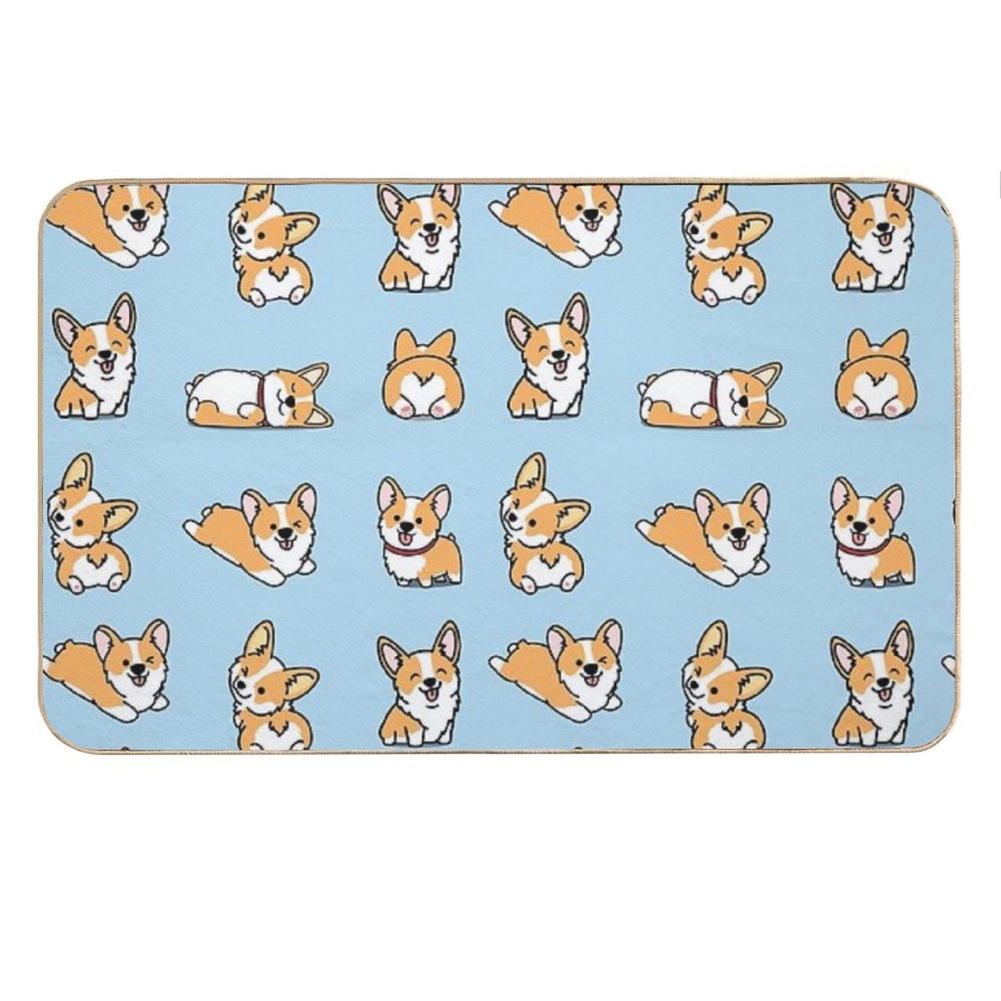 Kawaii Corgi Bath Mat