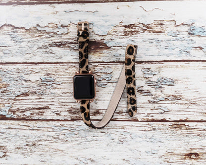 Genuine Leather Double Wrap Apple Watch Band Series 11/10/9/8/7/6/5/4/ SE / Ultra 1/2/3