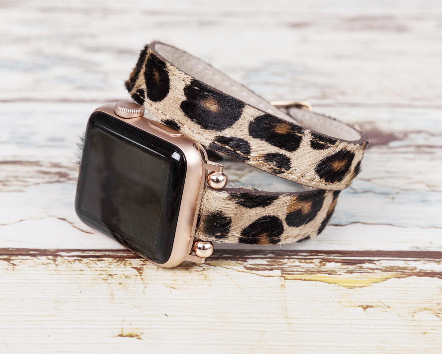 Genuine Leather Double Wrap Apple Watch Band Series 11/10/9/8/7/6/5/4/ SE / Ultra 1/2/3