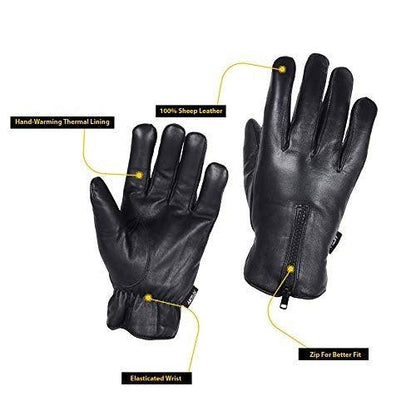 Men's Warm Winter Genuine Leather Driving Gloves