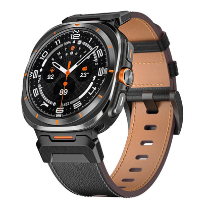 Mecha Bezel Leather Strap for Samsung Galaxy Watch