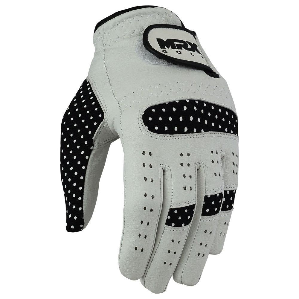 New Women Golf Gloves Cabretta Leather White Black