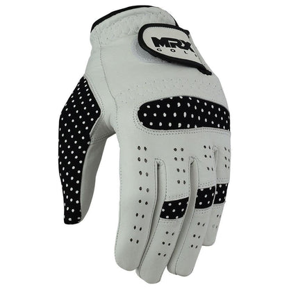 New Women Golf Gloves Cabretta Leather White Black