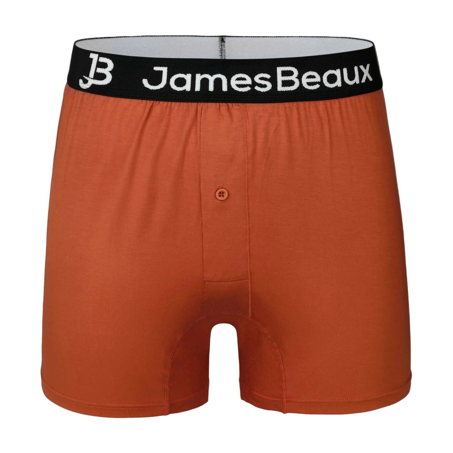 Men's Bamboo Boxer Shorts - Ultra-Soft & Breathable Underwear (Orange)
