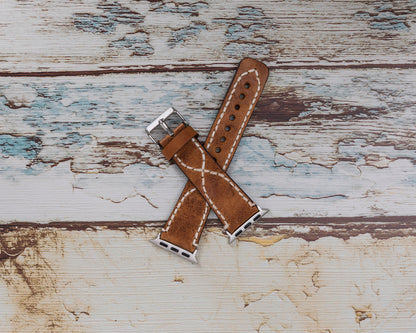 Handmade Genuine Leather Apple Watch Band Series 11/10/9/8/7/6/5/4/ SE / Ultra 1/2/3