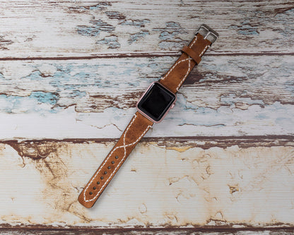 Handmade Genuine Leather Apple Watch Band Series 11/10/9/8/7/6/5/4/ SE / Ultra 1/2/3