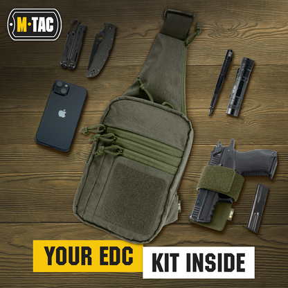 M-Tac Tactical Bag Shoulder Chest Pack with Sling & Loop Panel