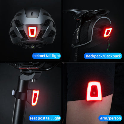 Bike Helmet Warning Tail Light USB