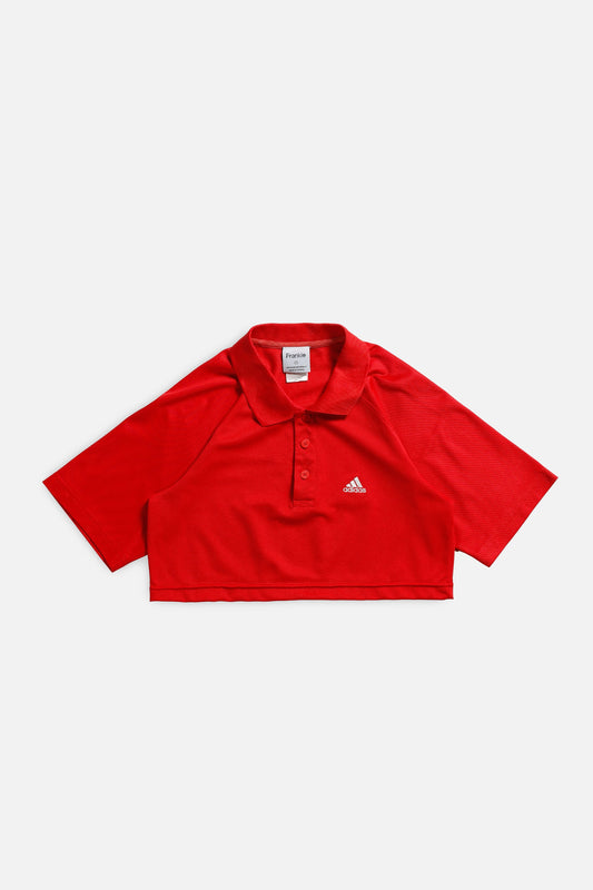 Rework Adidas Crop Collared Tee - XS
