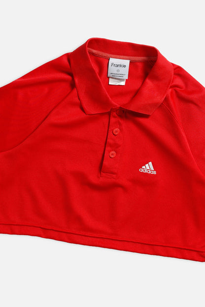 Rework Adidas Crop Collared Tee - XS