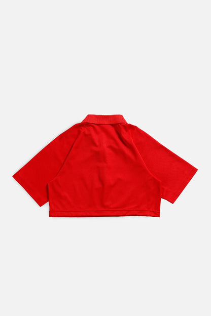Rework Adidas Crop Collared Tee - XS