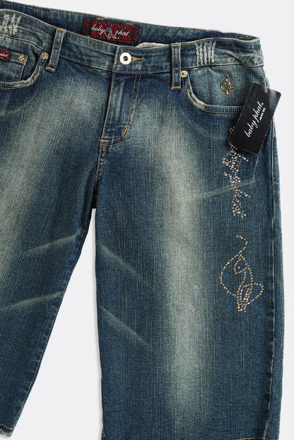 Deadstock Baby Phat Bedazzled Denim Shorts - W31
