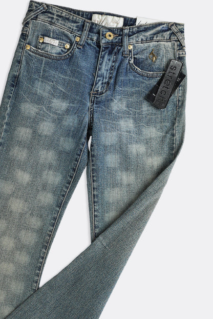 Deadstock Baby Phat Checkered Denim Pants - W26, W28, W29, W31