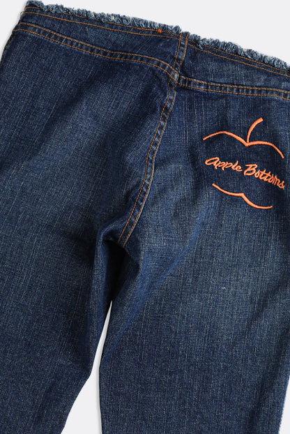 Deadstock Apple Bottom Orange Embroidered Denim Pants - W32