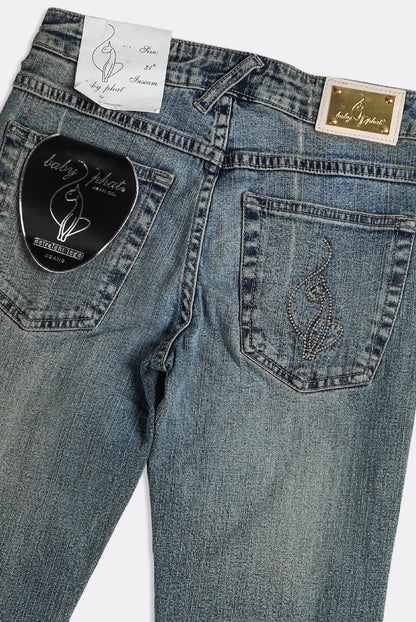 Deadstock Baby Phat Checkered Denim Pants - W26, W28, W29, W31