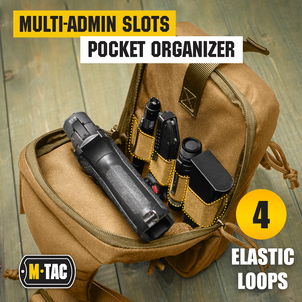 M-Tac Tactical Bag Shoulder Chest Pack with Sling & Loop Panel