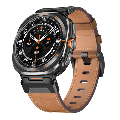 Mecha Bezel Leather Strap for Samsung Galaxy Watch
