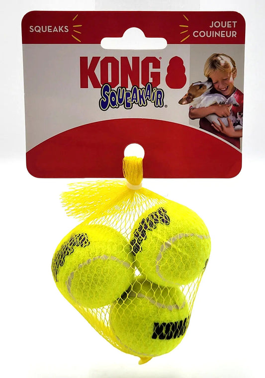 KONG Airdog Squeakair Tennis Balls 3 Ct XS Dog Fetch Toy