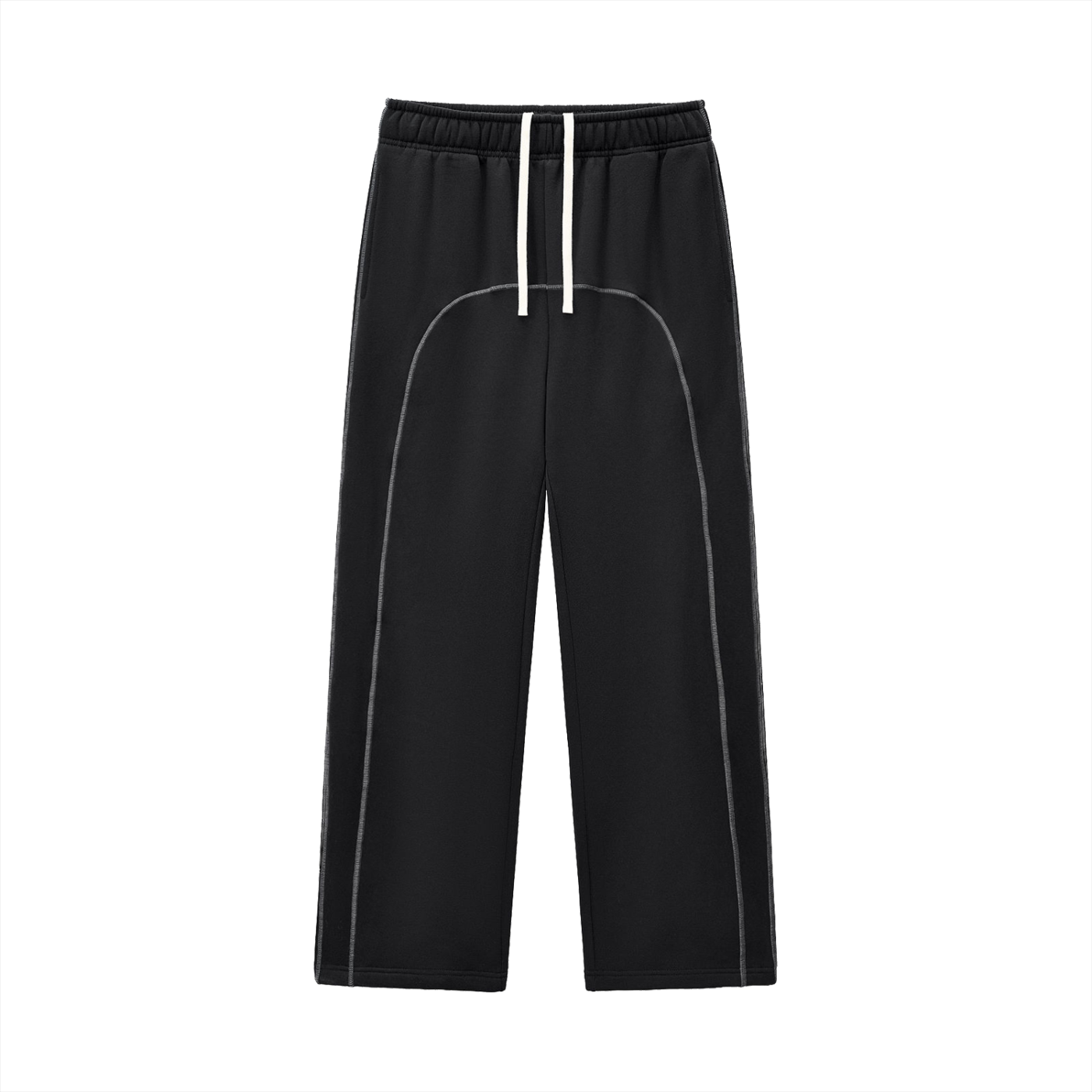 Luxury Tech Contrast-Stitched Fleece Sweatpants