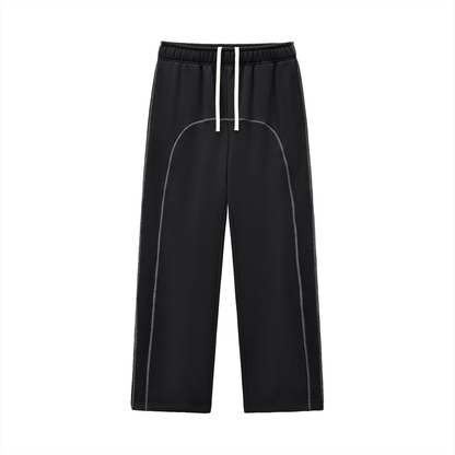 Luxury Tech Contrast-Stitched Fleece Sweatpants