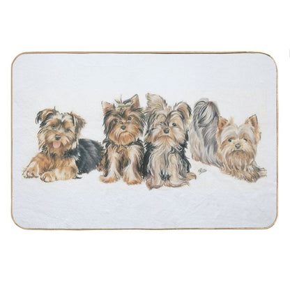 Yorkshire Terrier Puppies Bath Mat